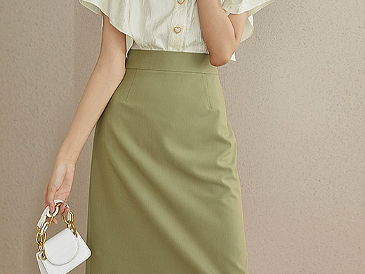 开叉半身裙详情页