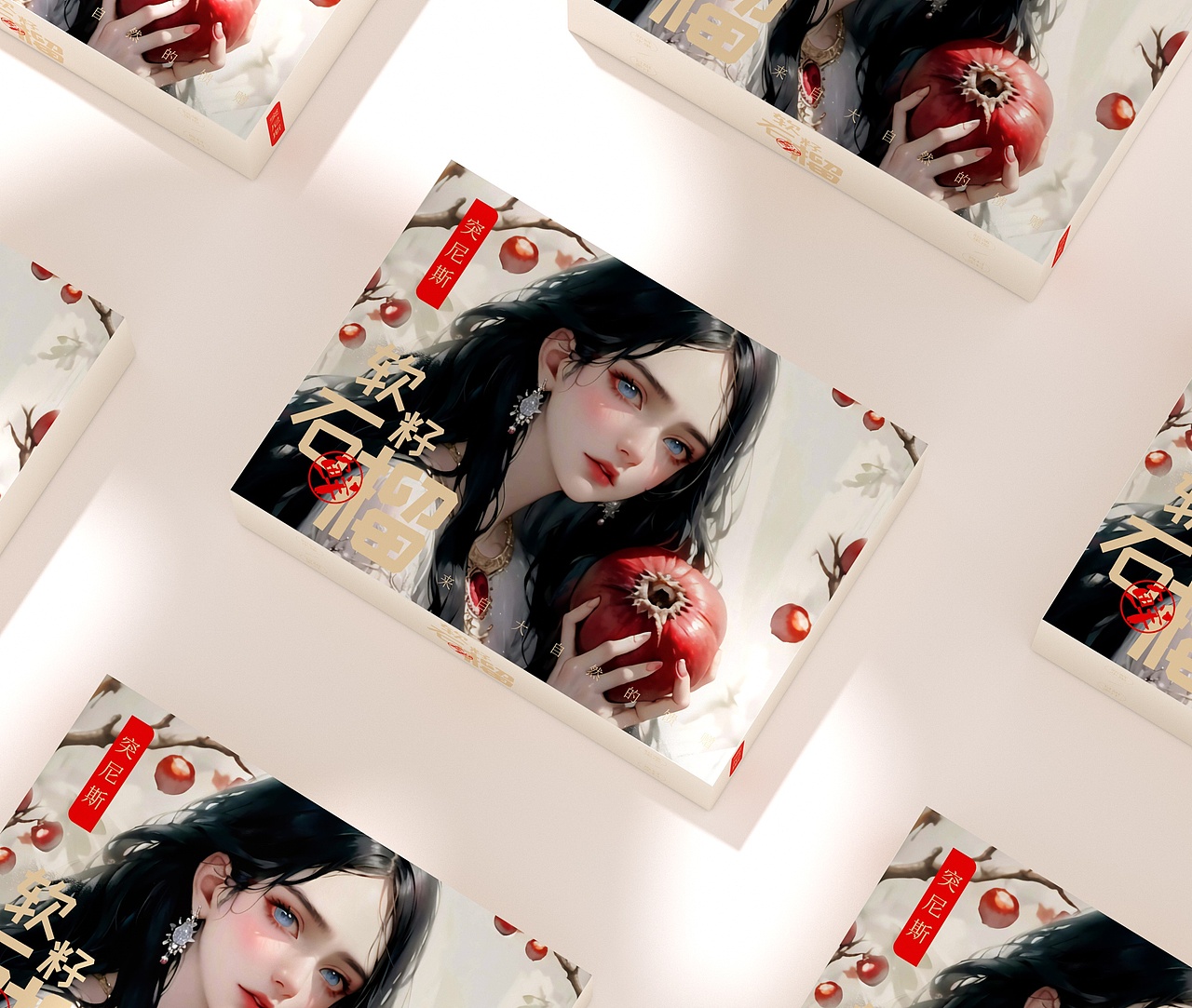 突尼斯软籽石榴包装、高端唯美水果通用包装