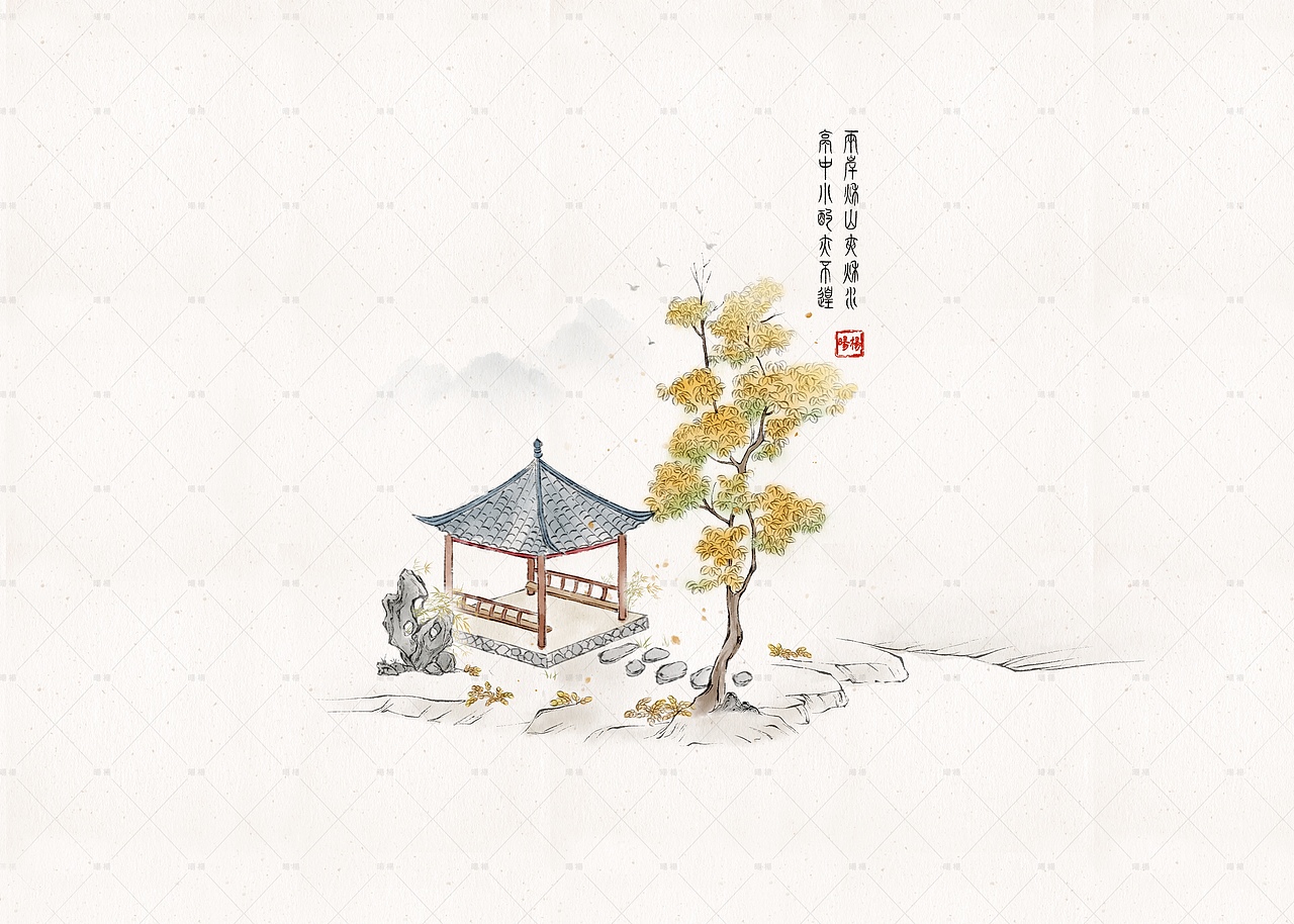 原创ipad古画水墨｜古诗词场景系列（图ZMzgwMTA5Mzgw） - 商业插画 - 站酷设计师画画的静思语原创素材 - 站酷ZCOOL