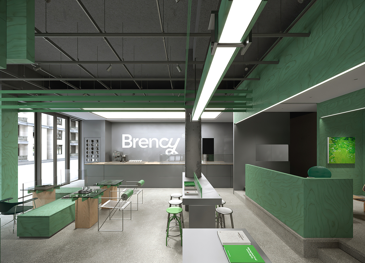 咖啡店装修设计｜让人不得不爱的绿色咖啡馆