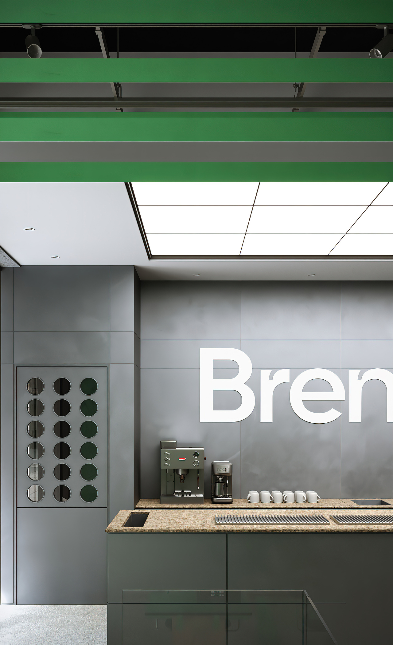 咖啡店装修设计｜让人不得不爱的绿色咖啡馆