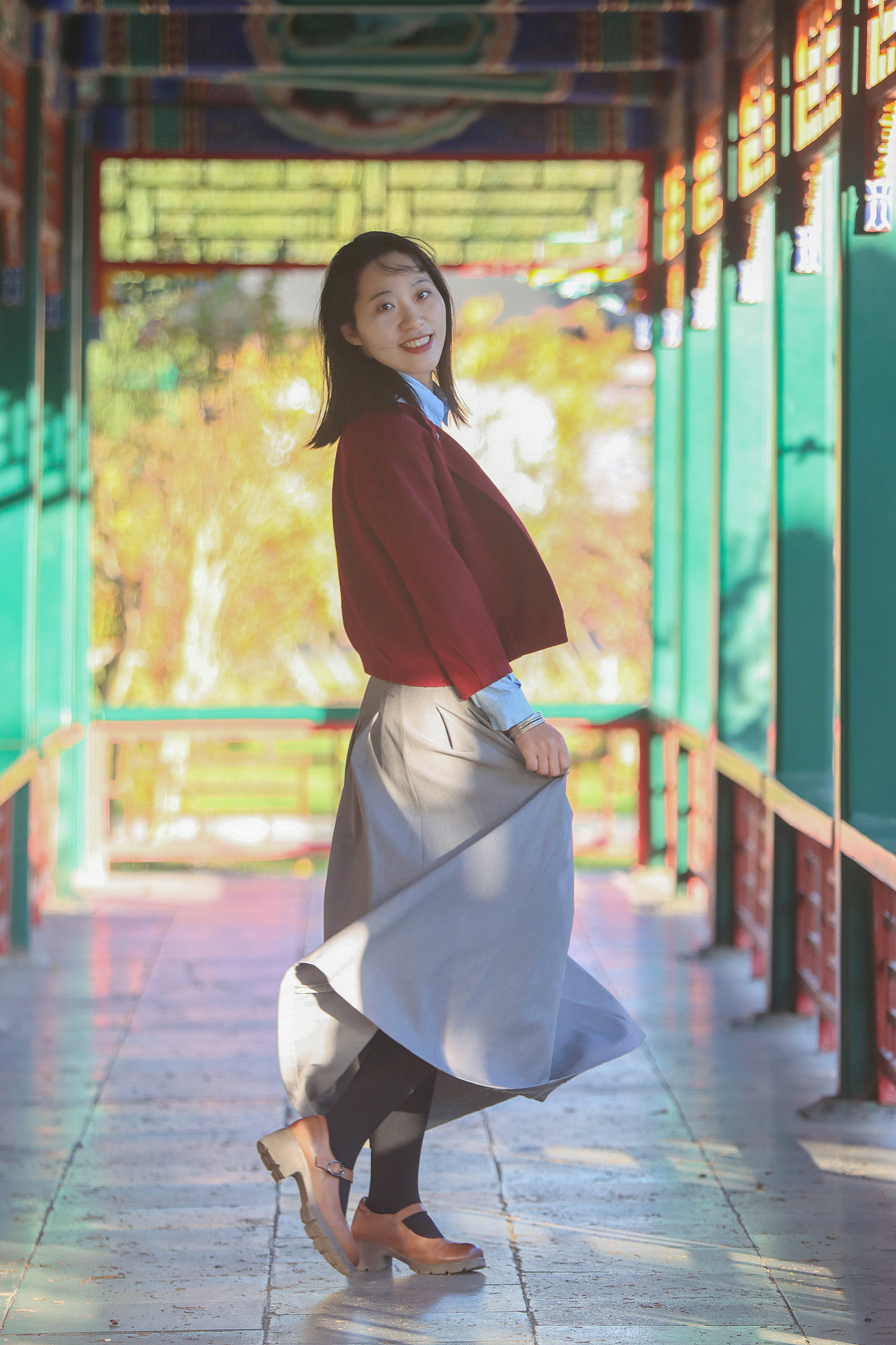 中山公園的秋天（圖ZMzgwMTI2MzE2） - 人像攝影 - 站酷設計師低調(diào)壹點原創(chuàng)素材 - 站酷ZCOOL