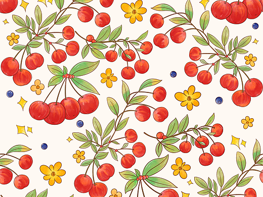 樱桃小小（个人主页-ZNzA3MjYzNjg=） - 图案 - 站酷设计师蚂蚁搬小家原创素材 - 站酷ZCOOL