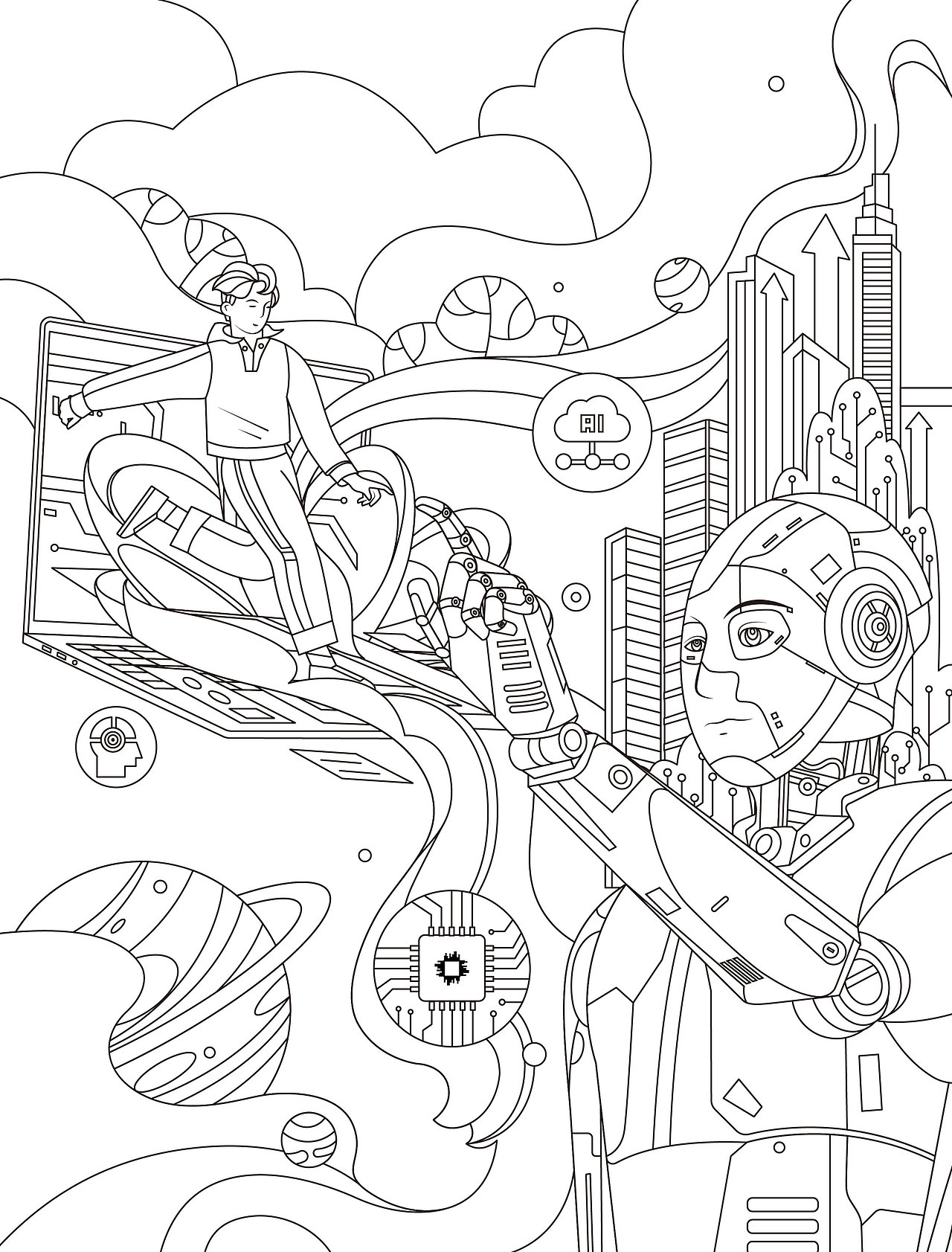 步骤二:矢量勾线