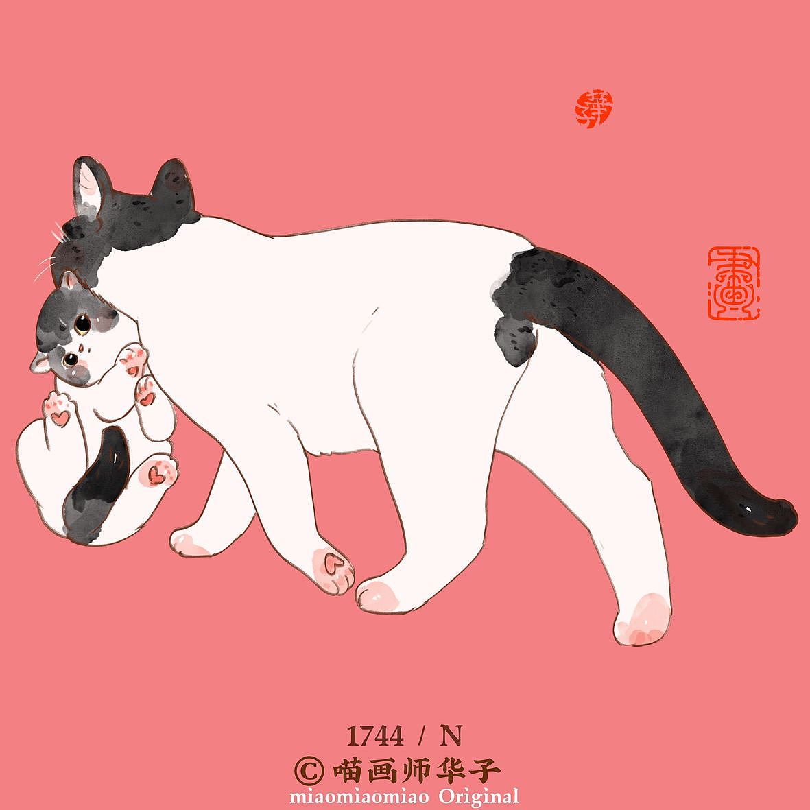 画猫的1701~1750天，带着猫猫闯天涯！我有路过大连（图ZMzgwMTY1MTYw） - 艺术插画 - 站酷设计师喵画师华子原创素材 - 站酷ZCOOL
