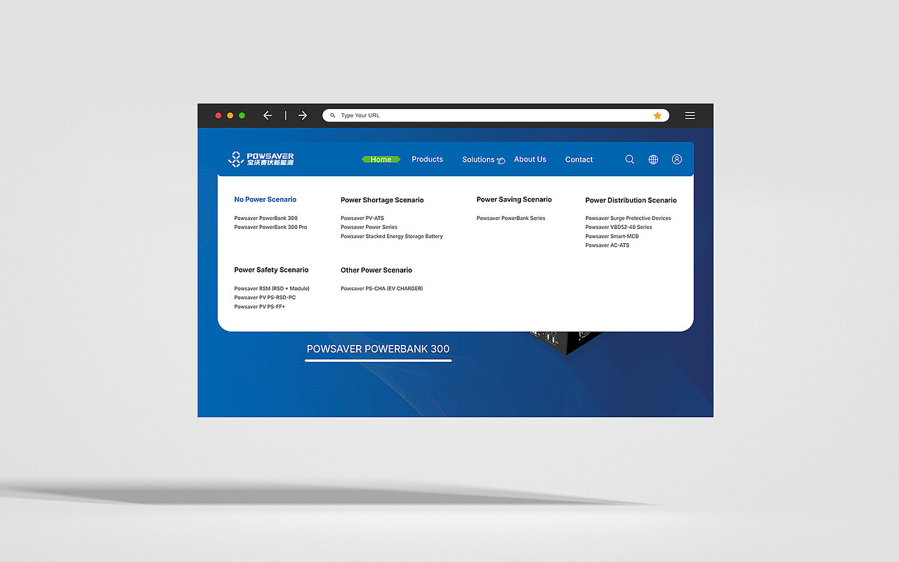 导航栏Solutions下方的分类