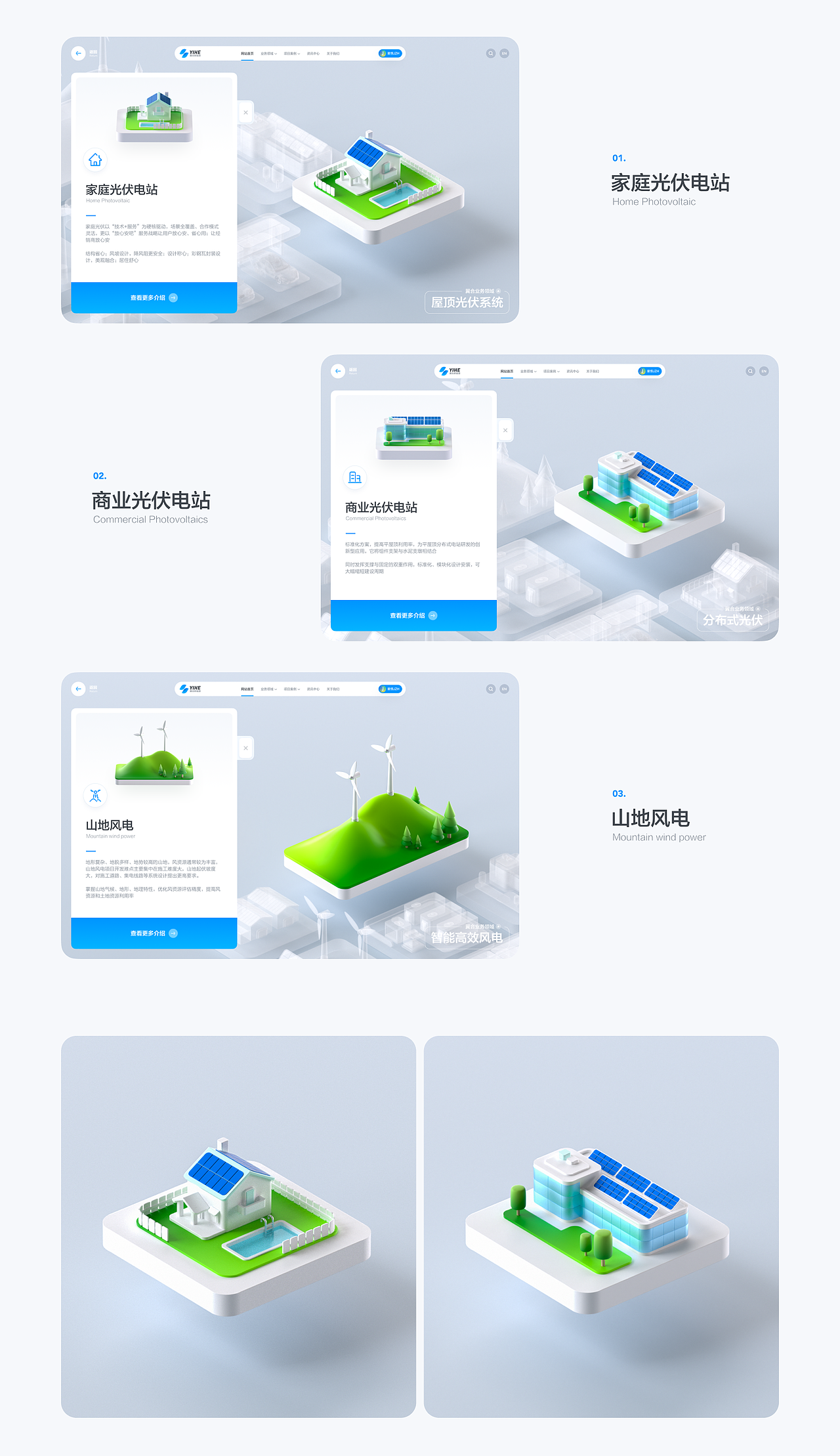 翼合新能源 3D动态交互网站设计