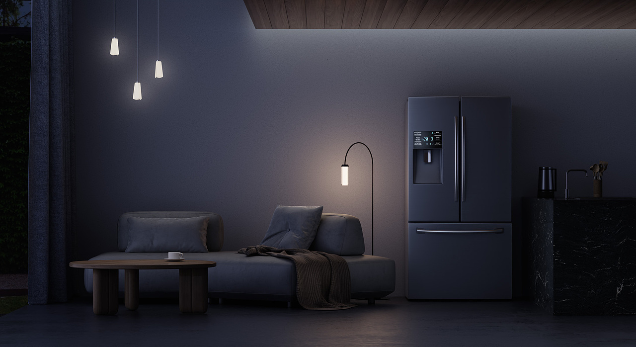 产品渲染____电冰箱