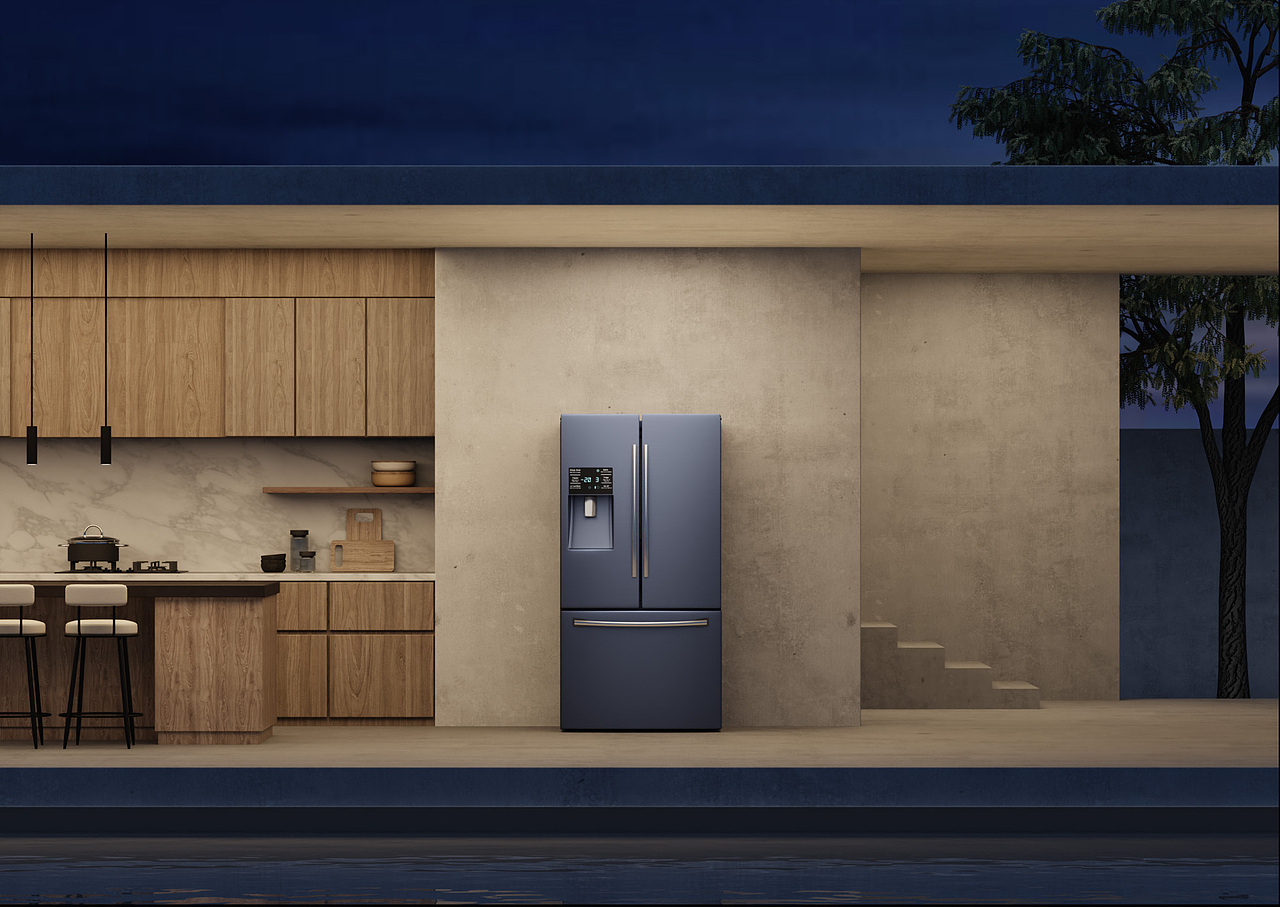 产品渲染____电冰箱