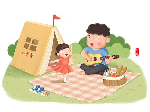 小言言成长记 | 哈哈周末和爸爸一起去露营了 