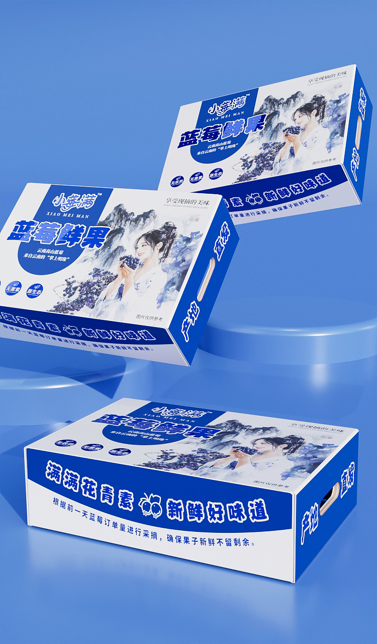 蓝莓鲜果包装设计（图ZMzgwMTg4MTI4） - 包装 - 站酷设计师热爱设计的沐屿原创素材 - 站酷ZCOOL