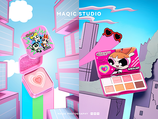 「SHEGLAM」&「飞天小女警」彩妆系列美妆摄影