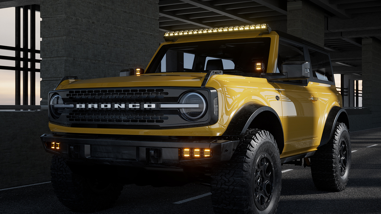 Ford Bronco福特烈马越野车改装 C4D | Octane汽车渲染（图ZMzgwMjA4Njg4） - 场景 - 站酷设计师ABEL_R原创素材 - 站酷ZCOOL