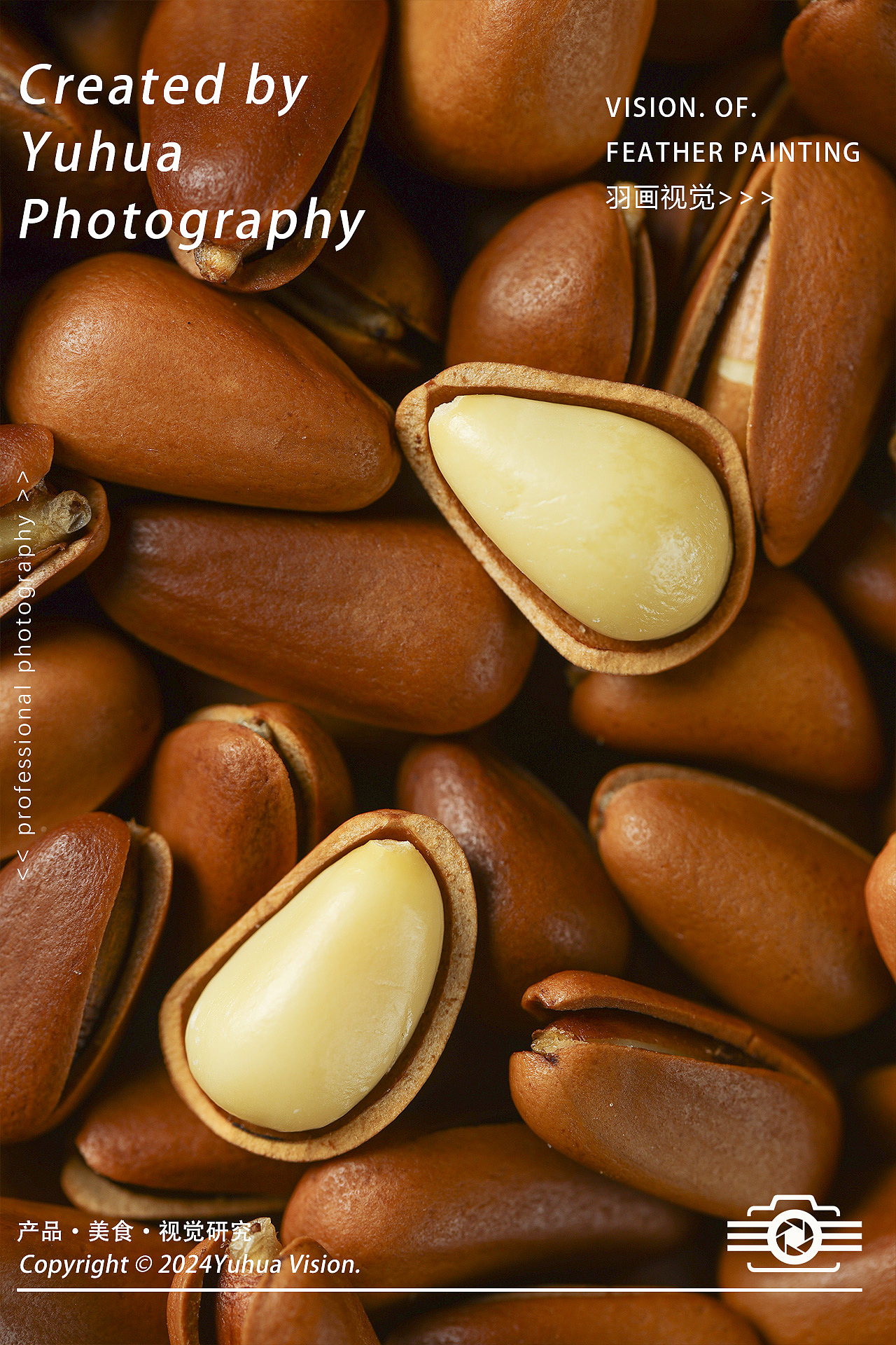 开口松子 手剥巴西松子 红松籽 坚果 炒货 干果 松子仁（图ZMzgwMjA5ODE2） - 产品摄影 - 站酷设计师YUHUA羽画原创素材 - 站酷ZCOOL