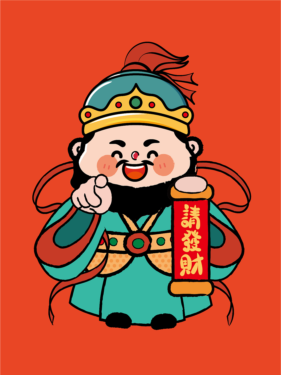萌财神原创IP卡通形象插画潮流IP设计 可合作