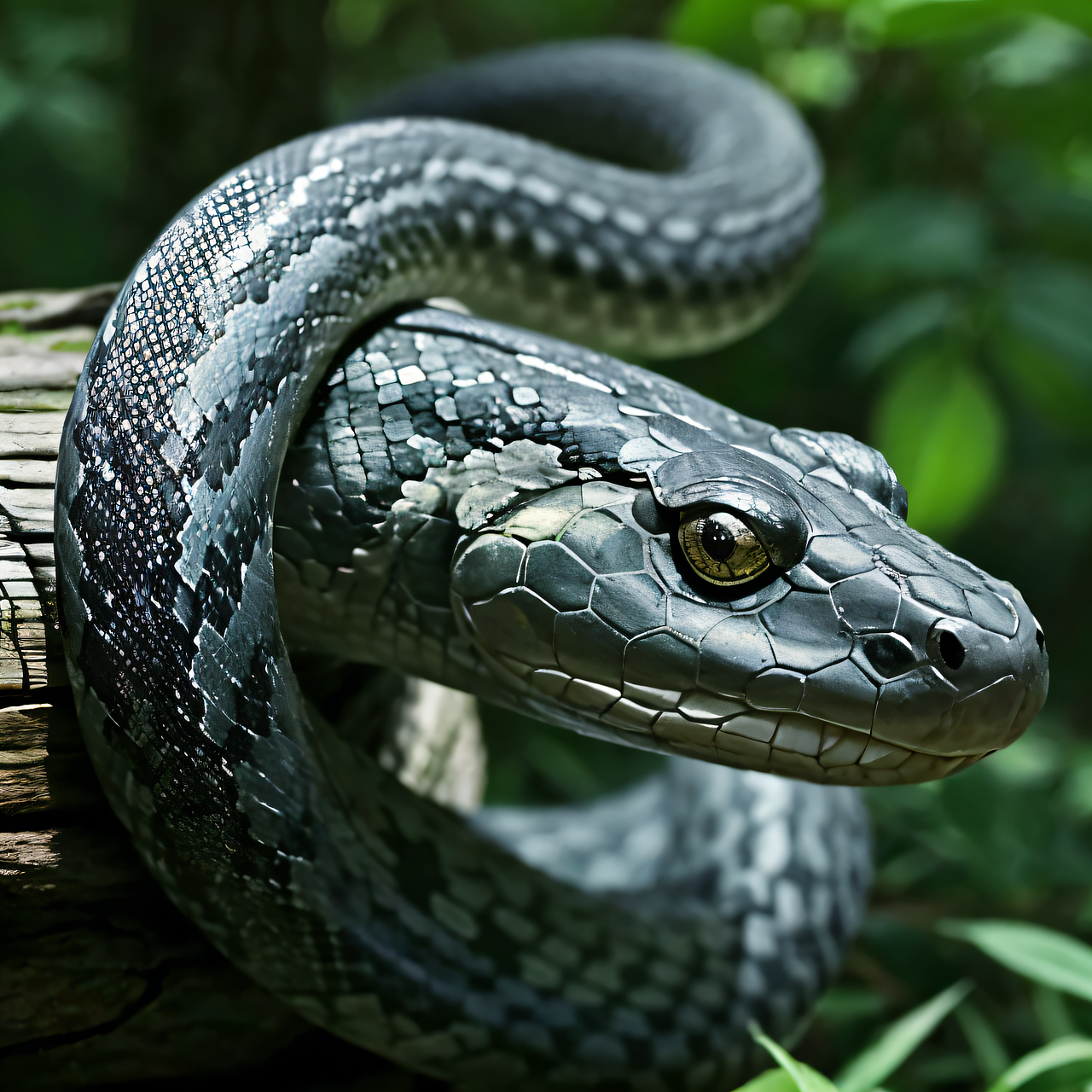 创意生肖蛇,AI生成