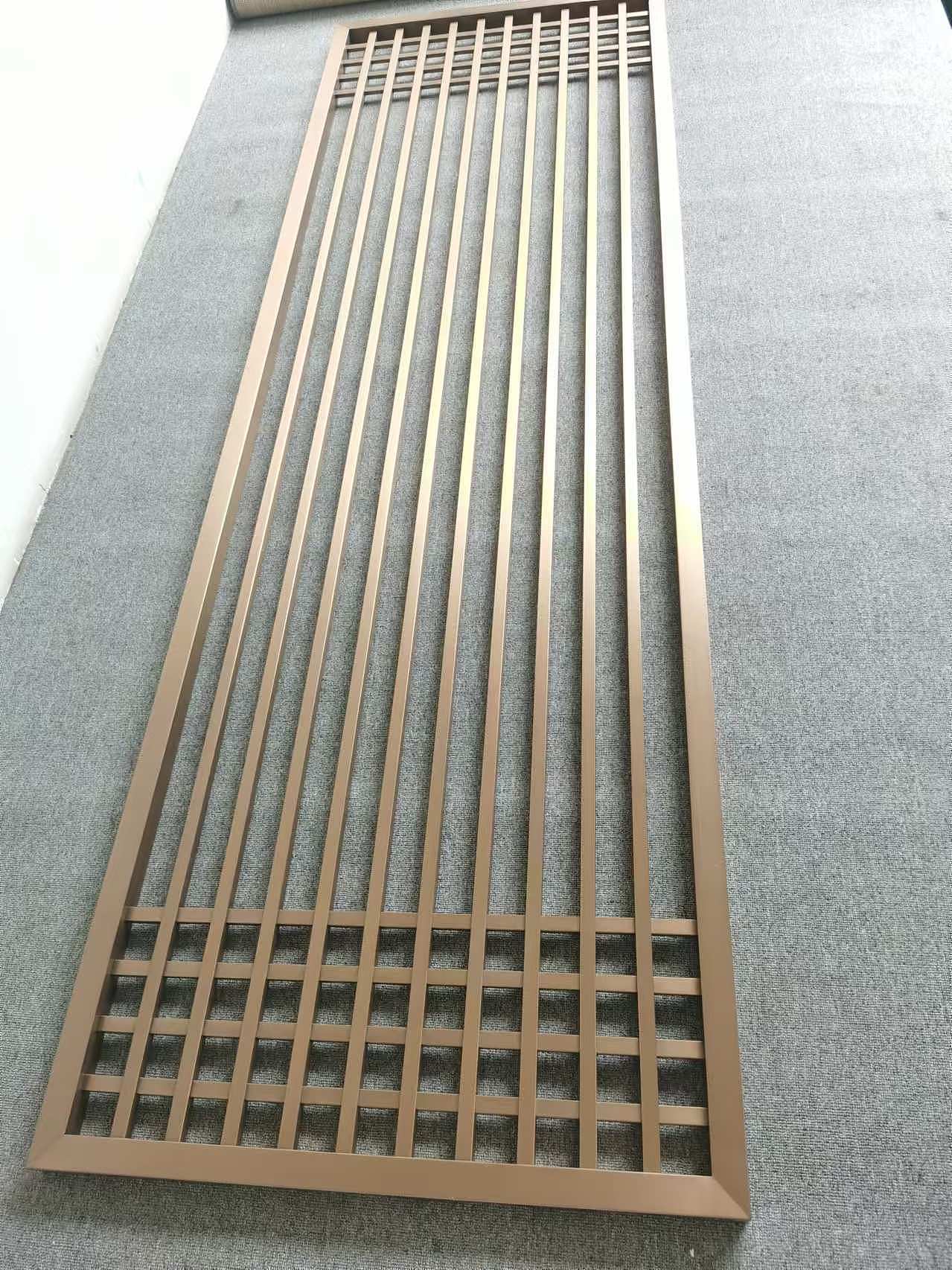 不锈钢玫瑰金花格栅