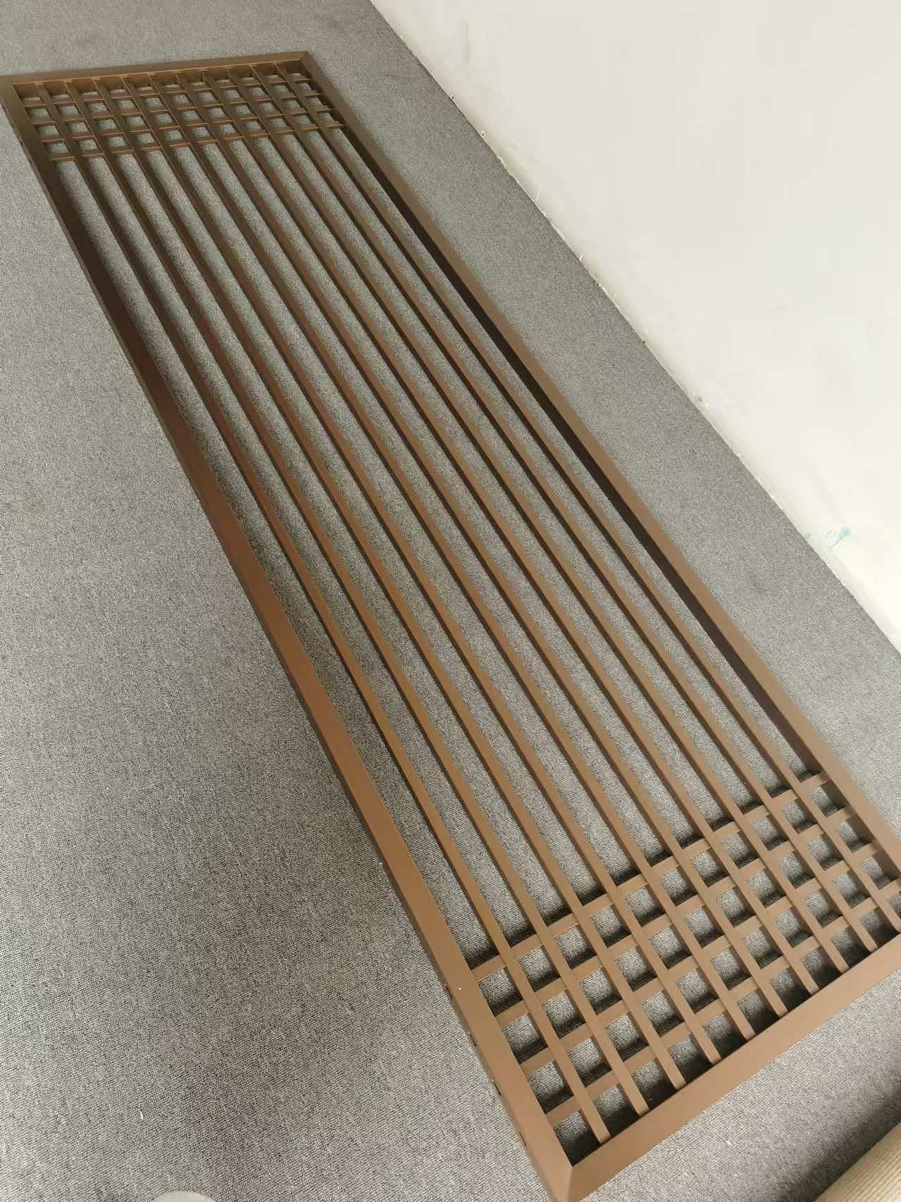 不锈钢玫瑰金花格栅