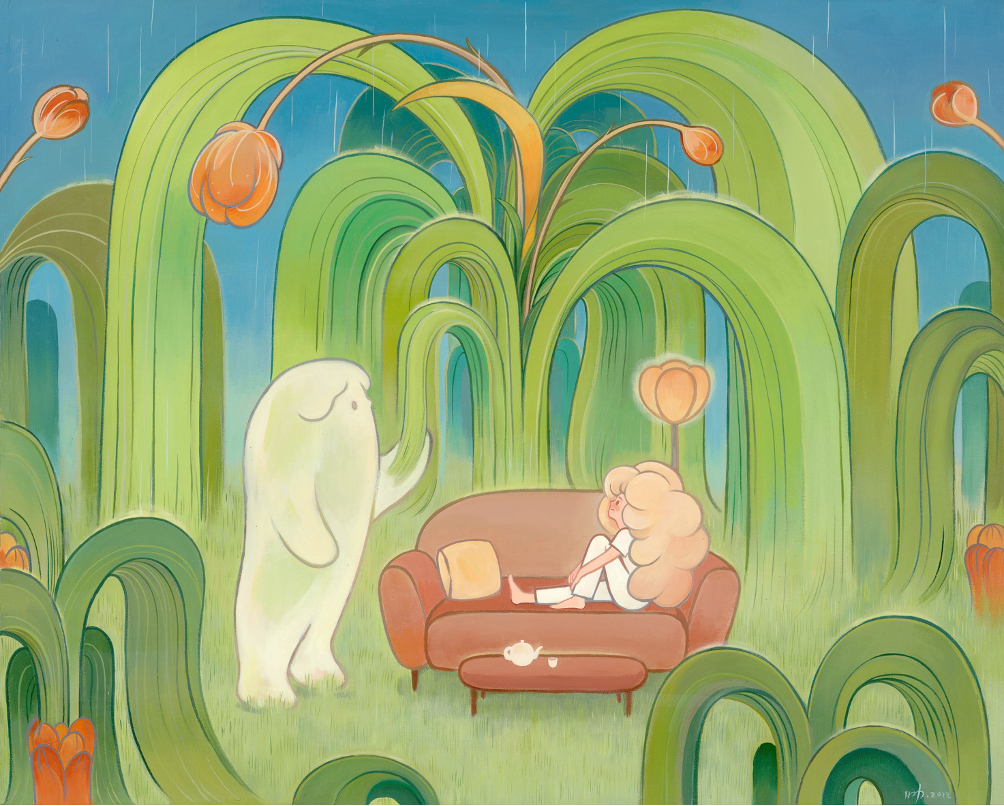 和自己待一会 2022 布面丙烯 80×100