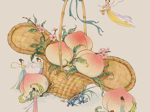 采桃