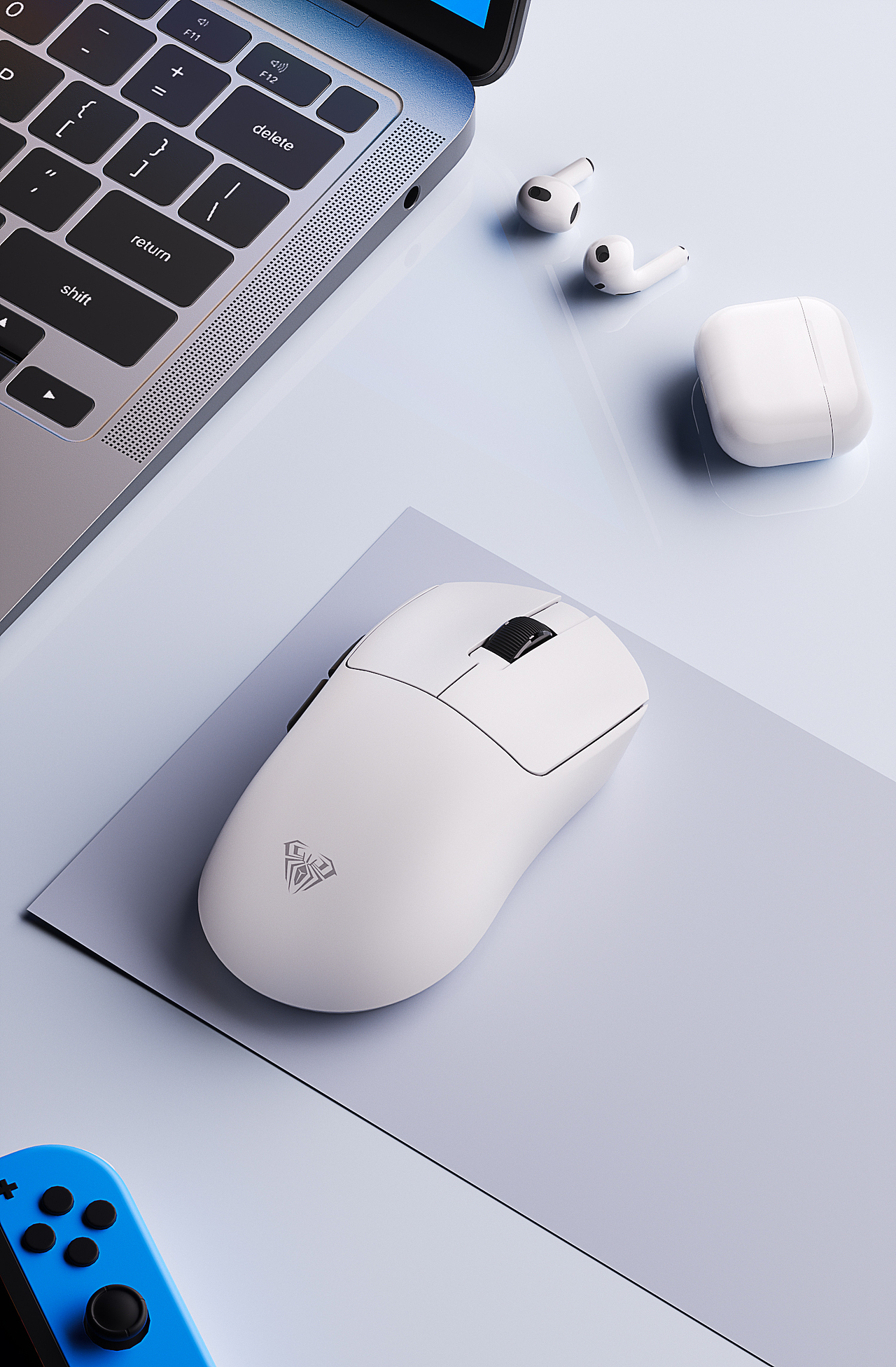 狼蛛SC360三模游戏鼠标渲染海报（个人渲染）