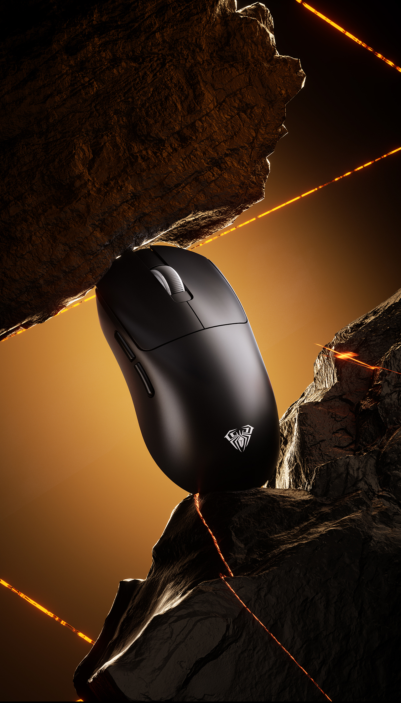 狼蛛SC360三模游戏鼠标渲染海报（个人渲染）