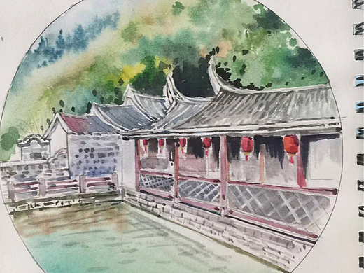 水彩风景手绘