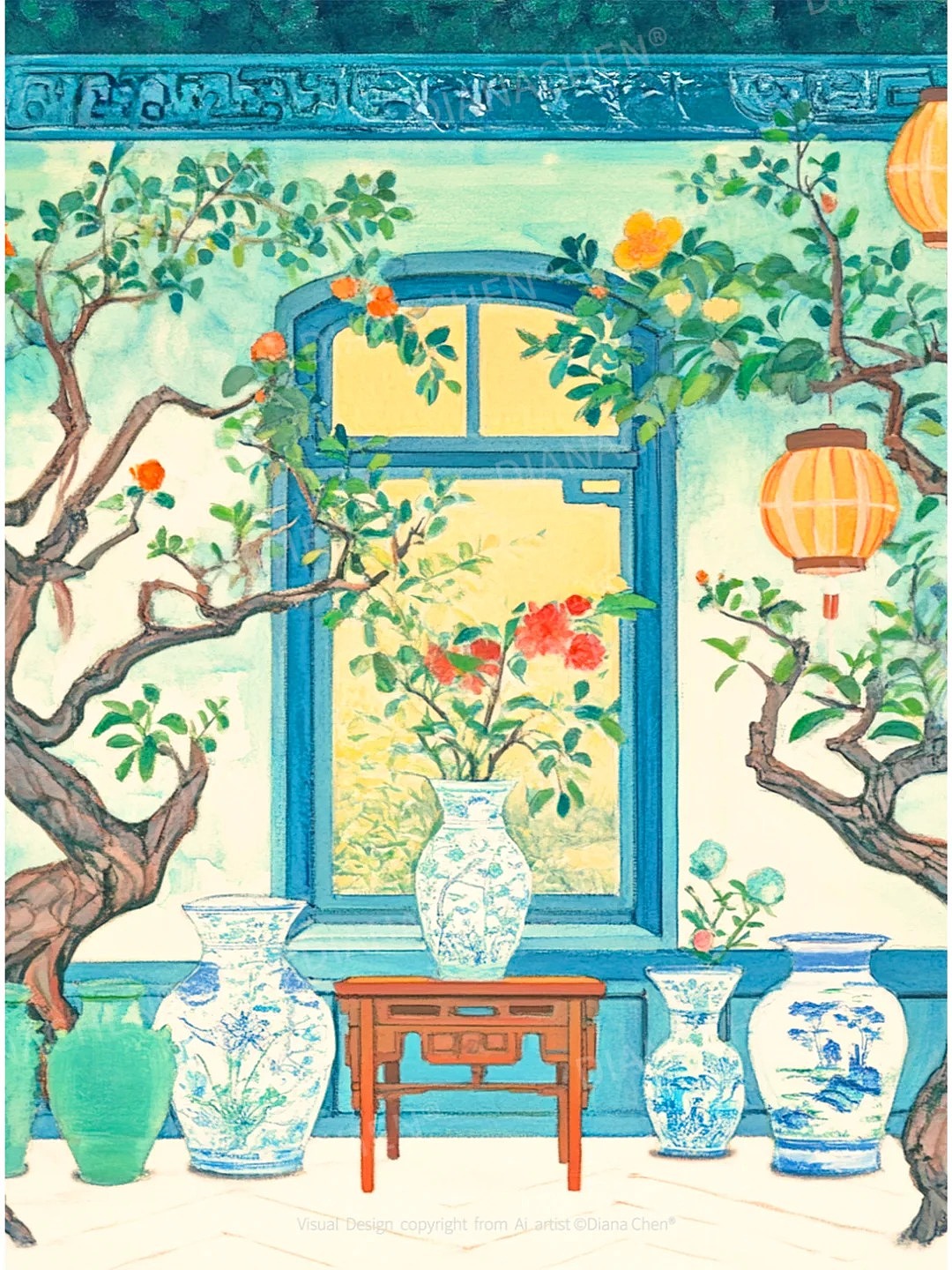 AI 插画|翠色满溢,铸心中诗意之地🌱