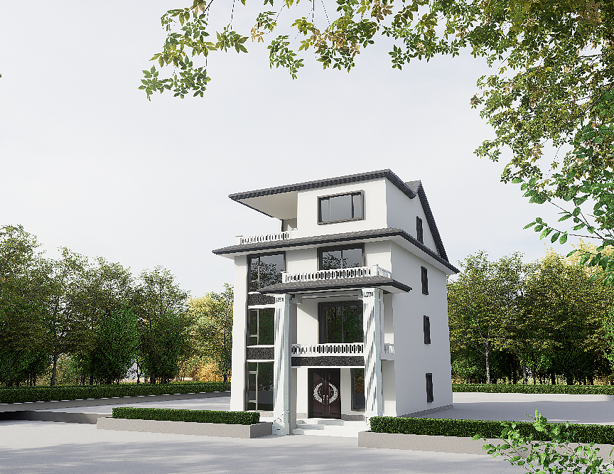 乡村自建房（图ZMzgwMjk1MzUy） - 建筑设计 - 站酷设计师XiaoYoungYoung原创素材 - 站酷ZCOOL