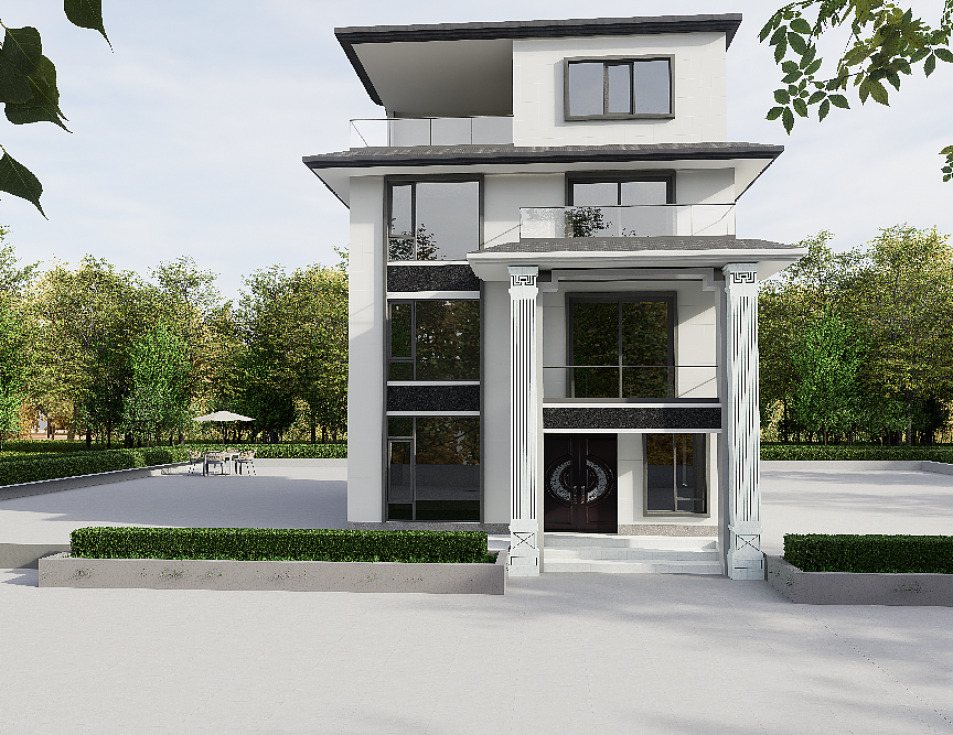 乡村自建房（图ZMzgwMjk1MzI0） - 建筑设计 - 站酷设计师XiaoYoungYoung原创素材 - 站酷ZCOOL