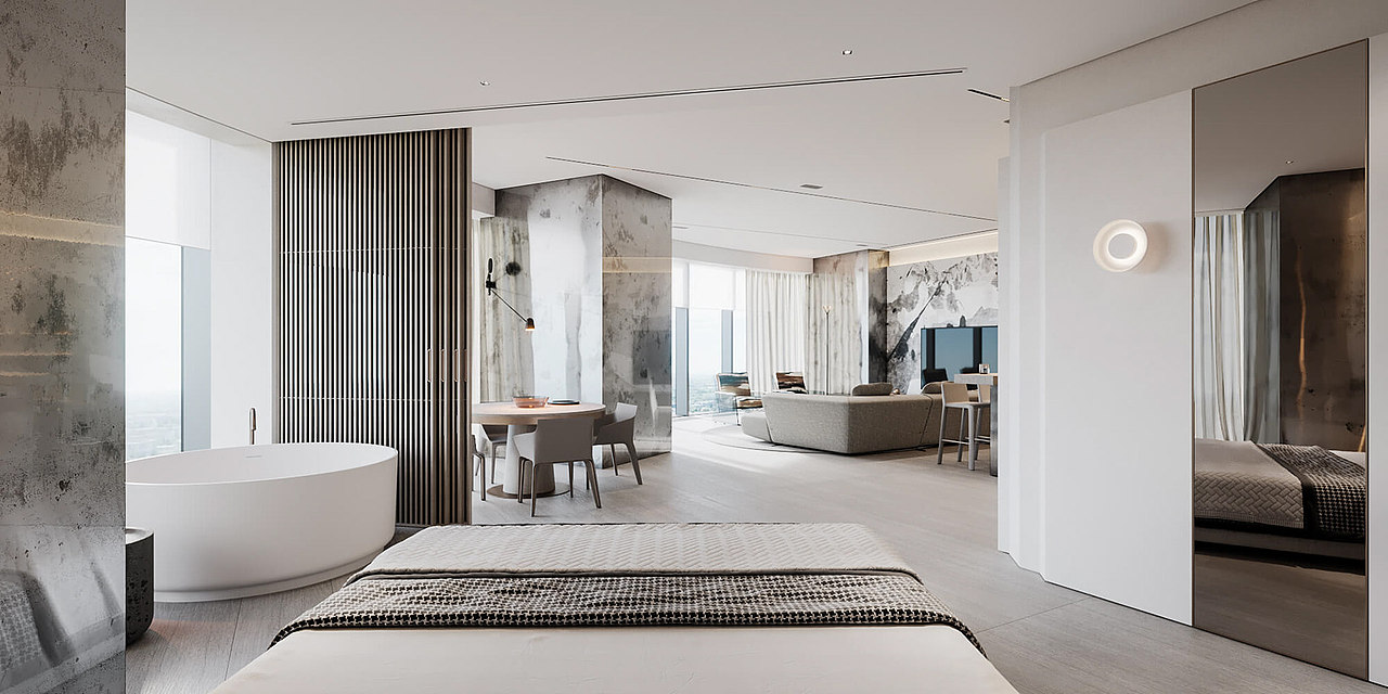 扁平化大平层设计，是简约高品质住宅的典范