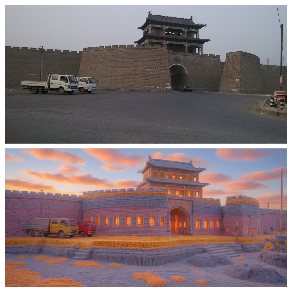天冷啦，用WHEE给地标建筑穿个毛衣吧！（图ZMTQ5NDkxNDA=） - 教程 - 站酷设计师大峰AI绘画原创素材 - 站酷ZCOOL