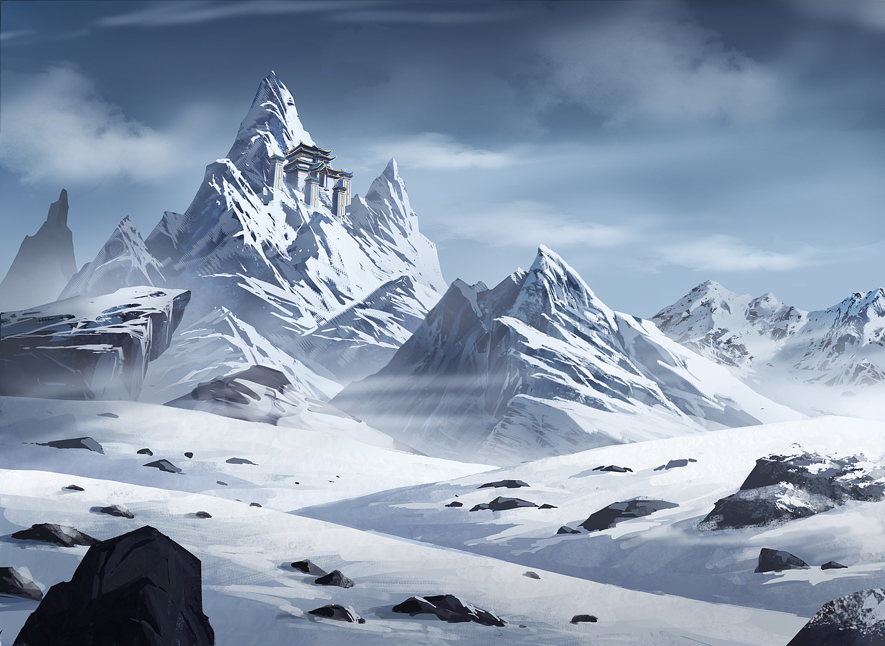 雪山场景（图ZMzgwMjk5MDIw） - 动画片 - 站酷设计师旧医生原创素材 - 站酷ZCOOL