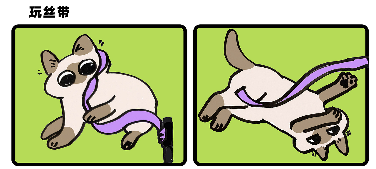 泥的日记-玩丝带