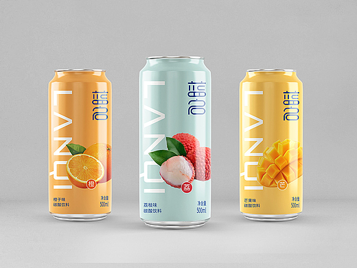 蓝启汽水品牌形象设计/汽水包装设计