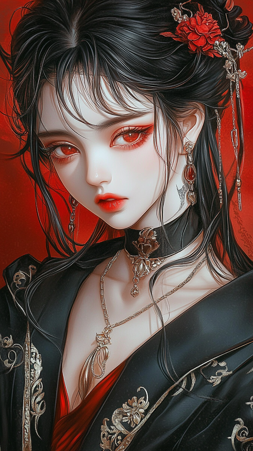 ai绘画-高清美女头像壁纸