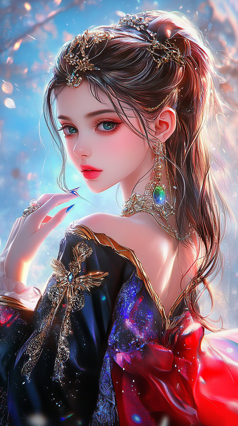 ai绘画-高清美女头像壁纸