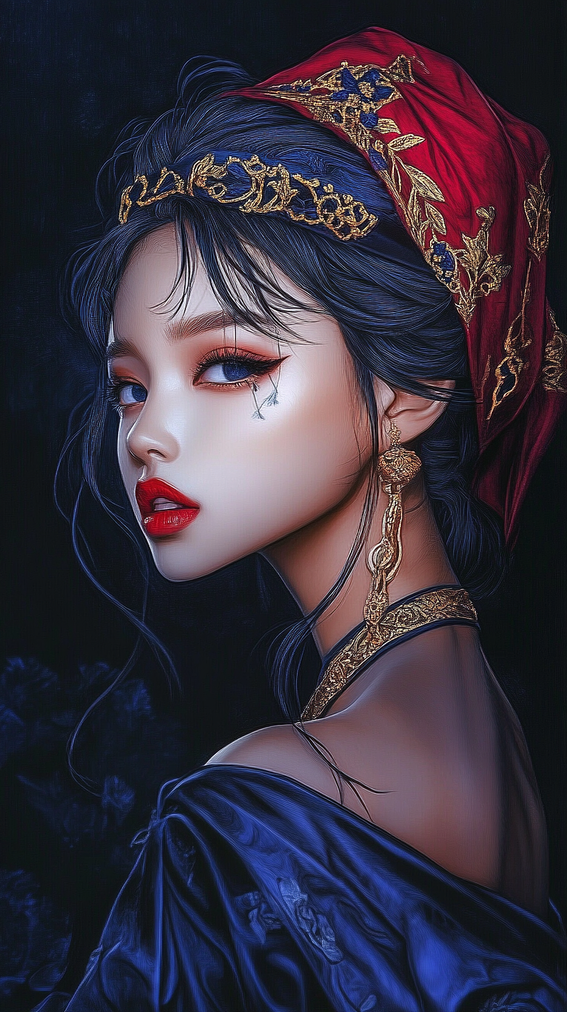 ai绘画-高清美女头像壁纸