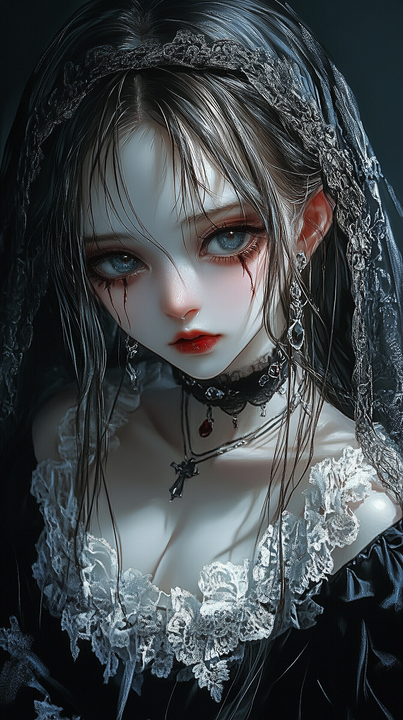 ai绘画-高清美女头像壁纸