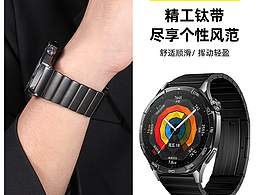 适用华为荣耀手表金属米兰尼斯三株钢带硅胶表带详情