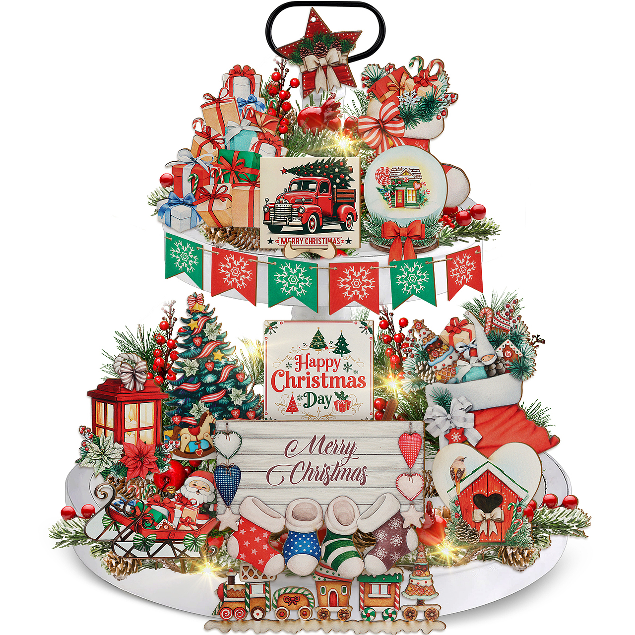 亚马逊套图设计-圣诞树枝叶-纸巾-圣摆件-圣诞产品视频