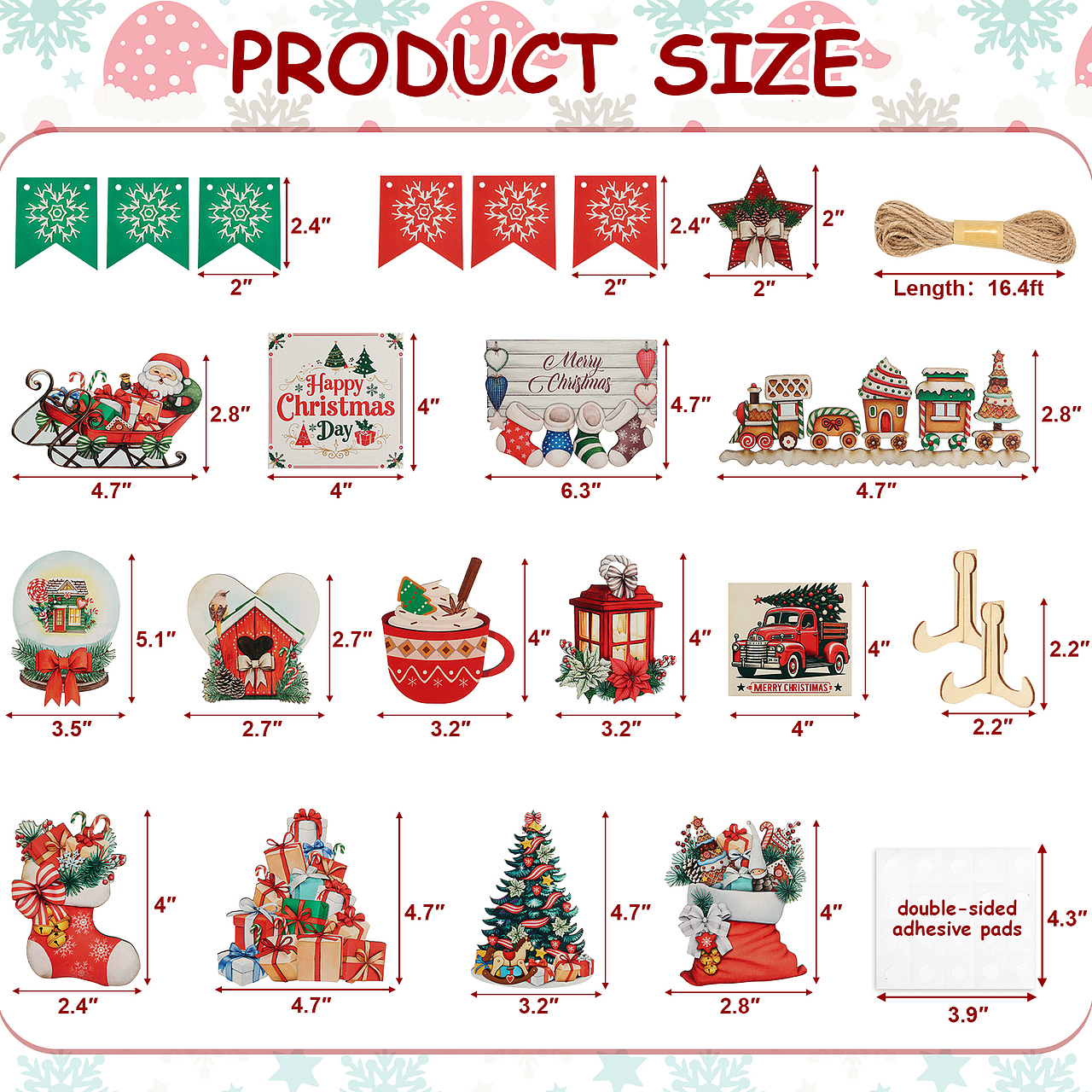 亚马逊套图设计-圣诞树枝叶-纸巾-圣摆件-圣诞产品视频