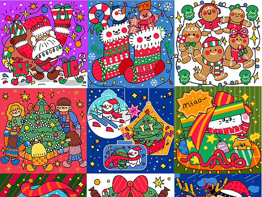 原创圣诞节插画汇总