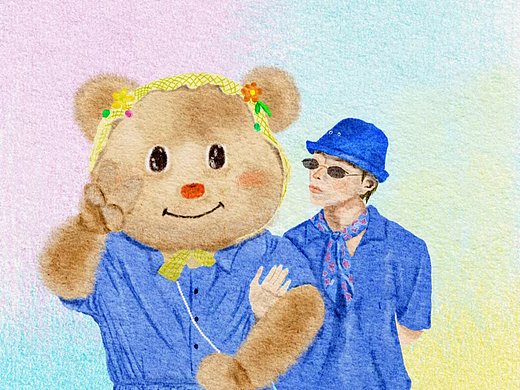 王嘉尔和黄油小熊