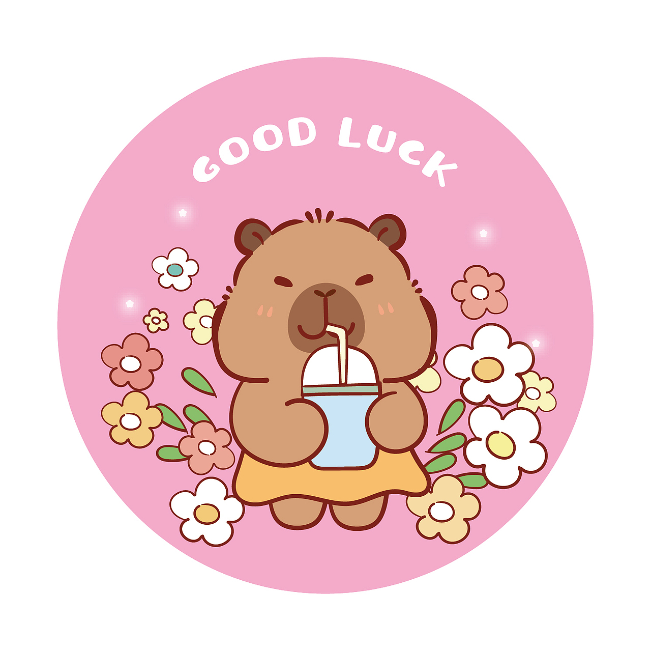 卡皮巴拉IP卡通形象插画水豚萌萌IP设计