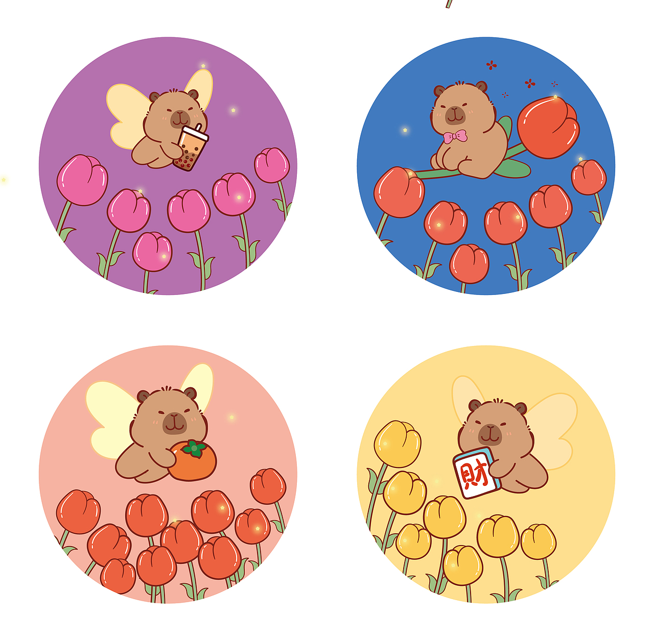 卡皮巴拉IP卡通形象插画水豚萌萌IP设计