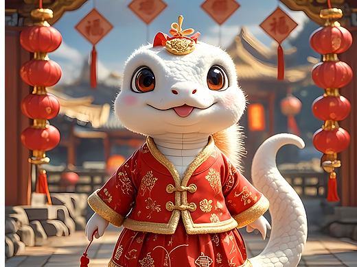 新年系列小蛇IP（AI创作）