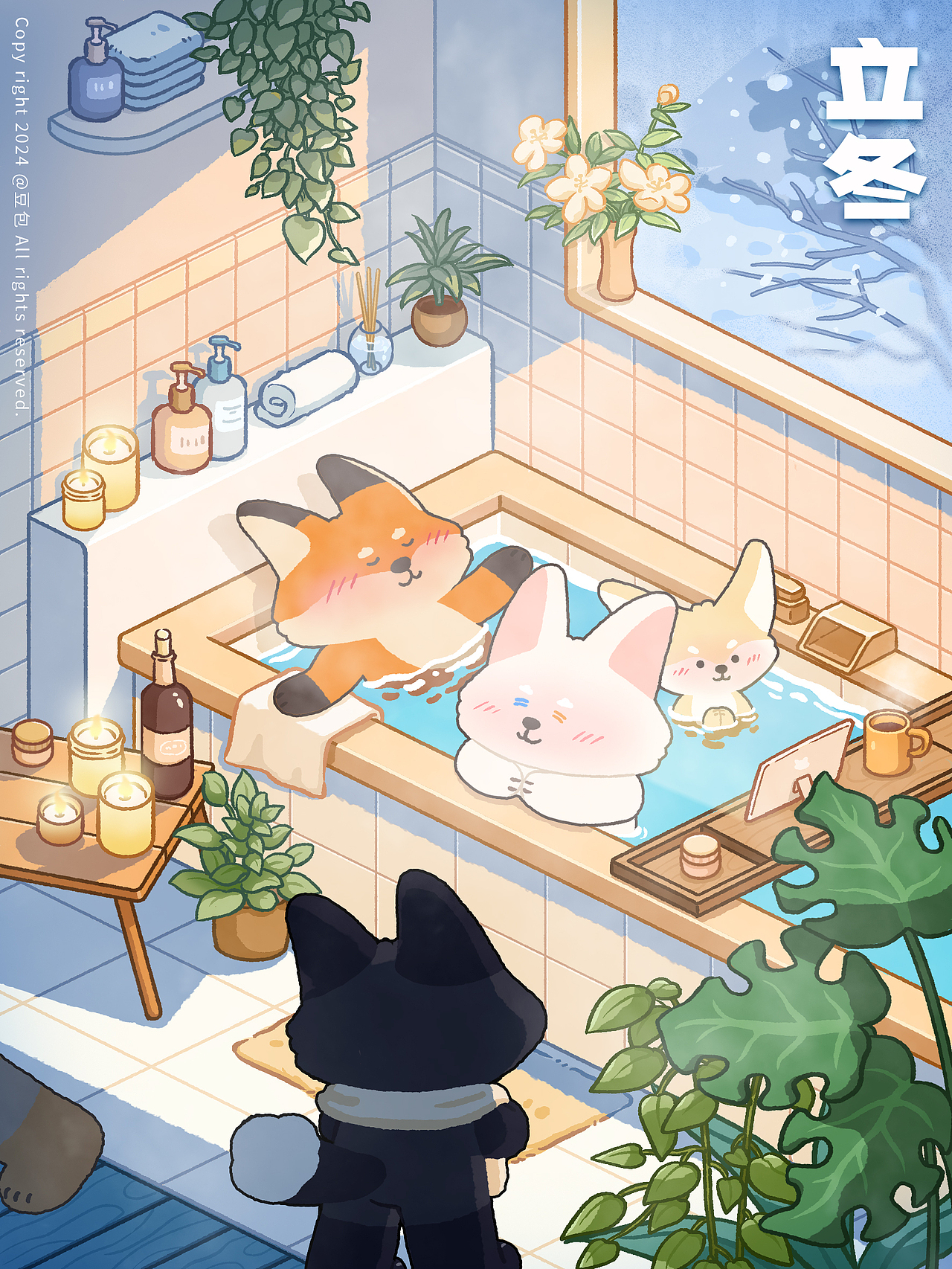 立冬（图ZMzgwMzQzOTE2） - 新锐潮流插画 - 站酷设计师一颗圆豆包原创素材 - 站酷ZCOOL