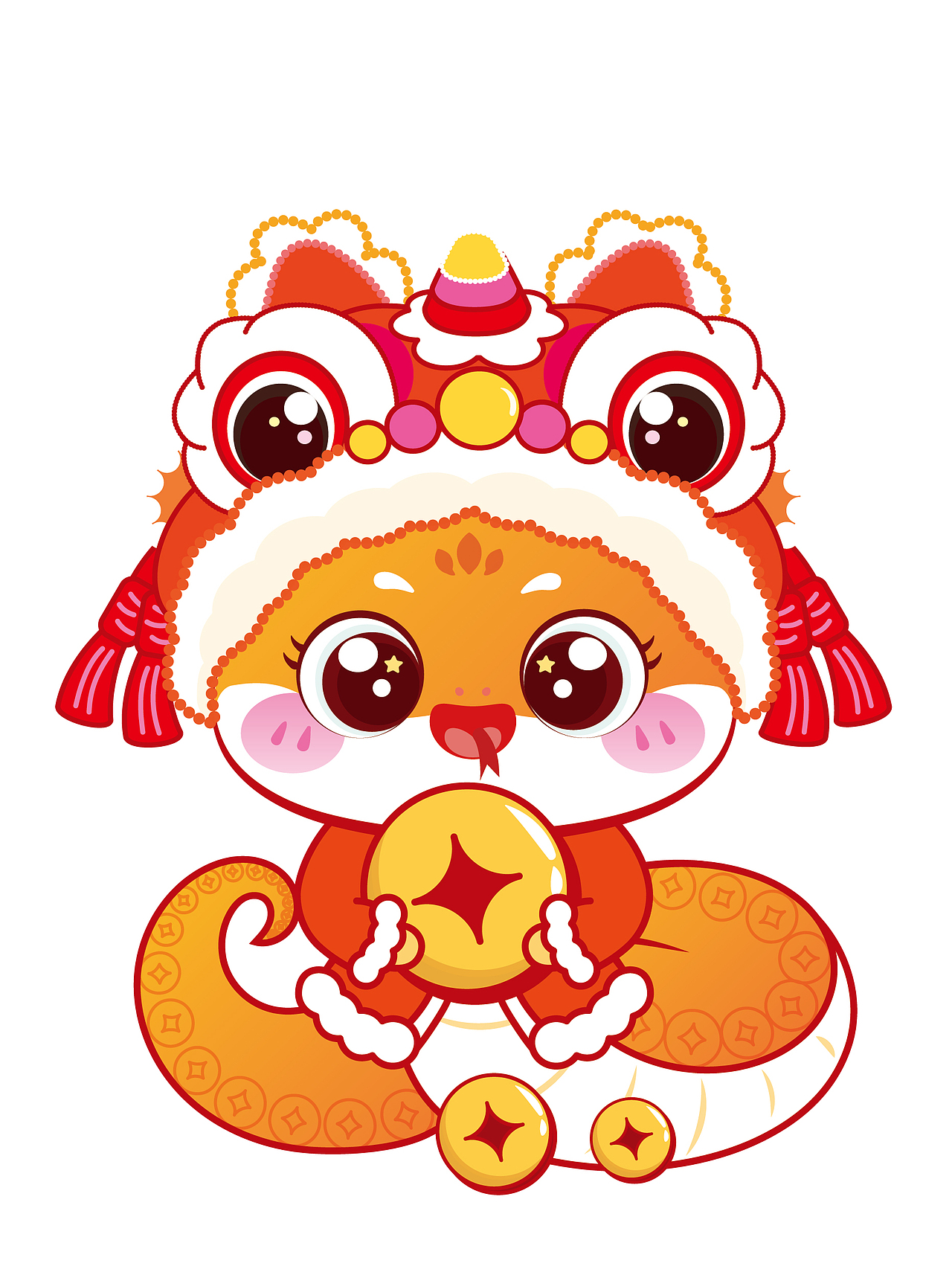 蛇宝宝潮玩IP卡通形象设计卡通可爱插画可合作