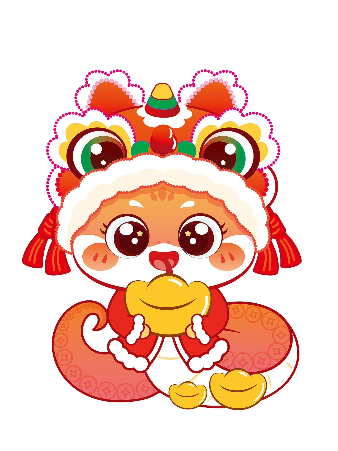 蛇宝宝潮玩IP卡通形象设计卡通可爱插画可合作